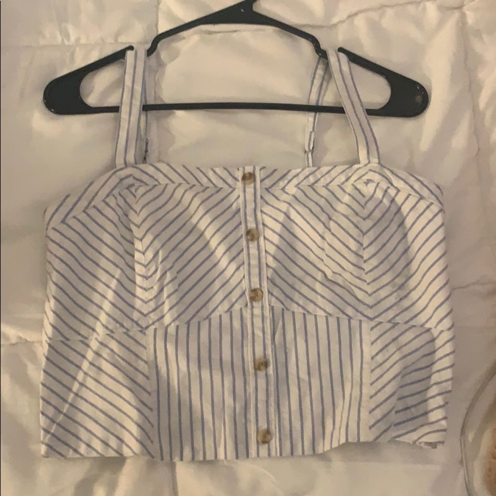 Cute white and blue tank top